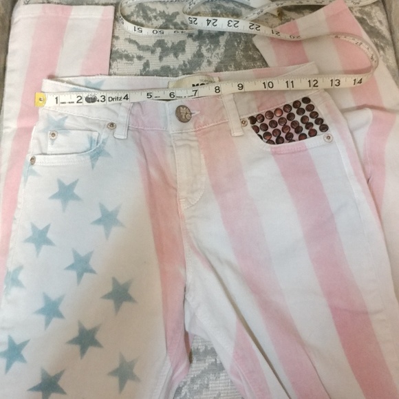 Topshop flag moto jeans 4th of July patriotic - Picture 6 of 8